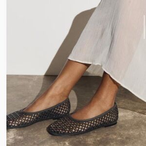 H&M gray Mesh Loafers ballet flats